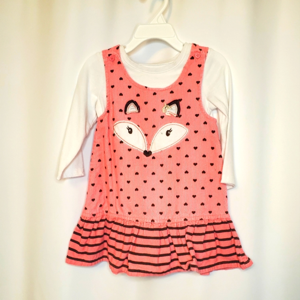 Nannette kids fox jumper dress 2T